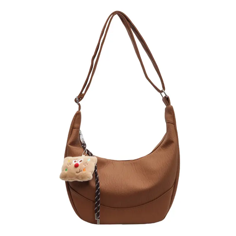 Black Leather Shoulder Crossbody Bag for Women 2024 - Image 3
