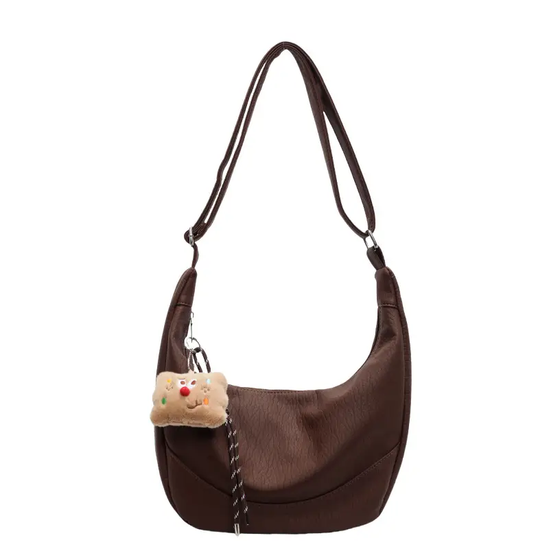 Black Leather Shoulder Crossbody Bag for Women 2024 - Image 4