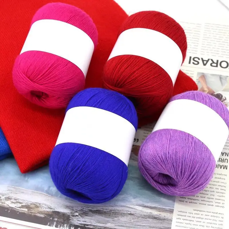 Cashmere Thread 3 Strands Thin Thread Baby Anti-Pilling Goat Wool Crochet Hat Scarf DIY Knitted Scarf Sweater Wool Ball