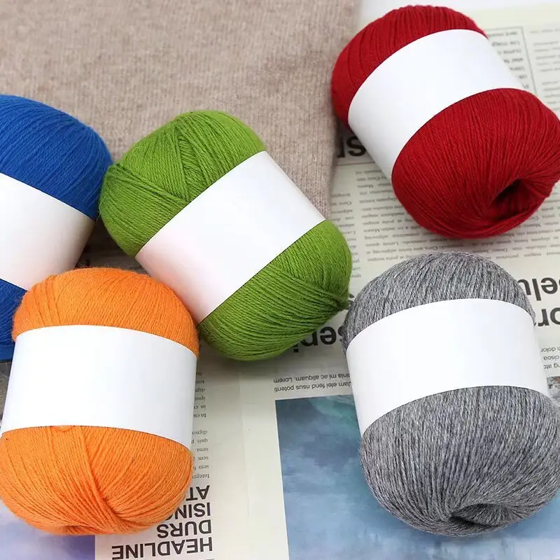 Cashmere Thread 3 Strands Thin Thread Baby Anti-Pilling Goat Wool Crochet Hat Scarf DIY Knitted Scarf Sweater Wool Ball
