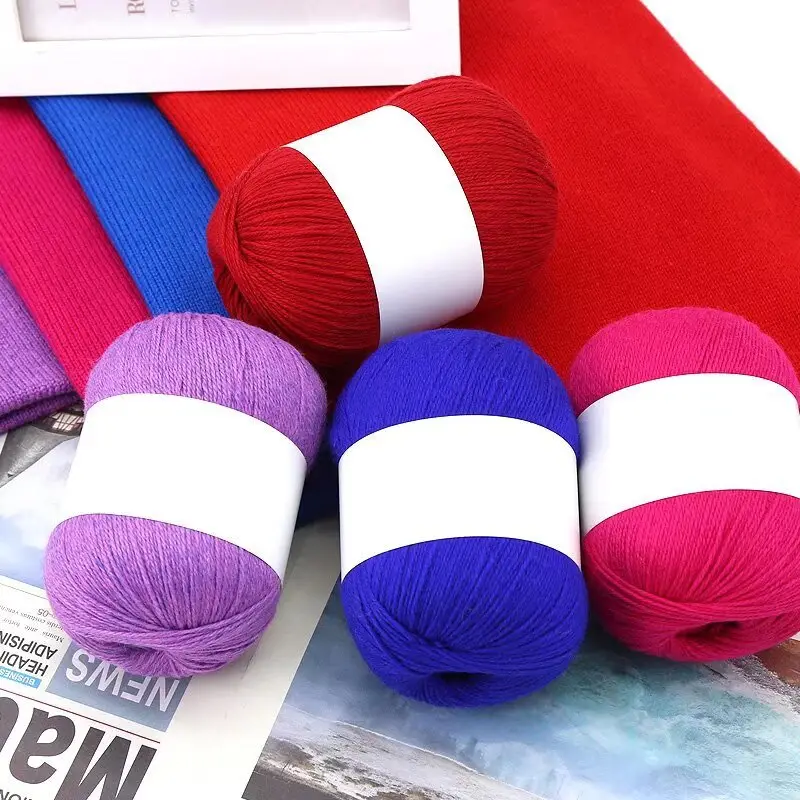 Cashmere Thread 3 Strands Thin Thread Baby Anti-Pilling Goat Wool Crochet Hat Scarf DIY Knitted Scarf Sweater Wool Ball