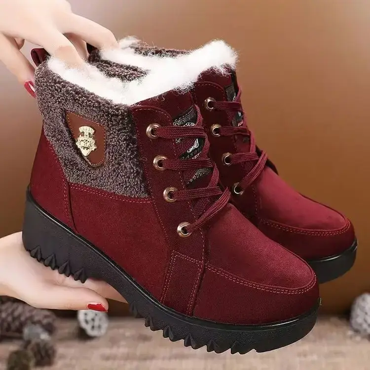 Northeast Women's Fleece Lined Snow Boots Maroon 2024 - Image 4