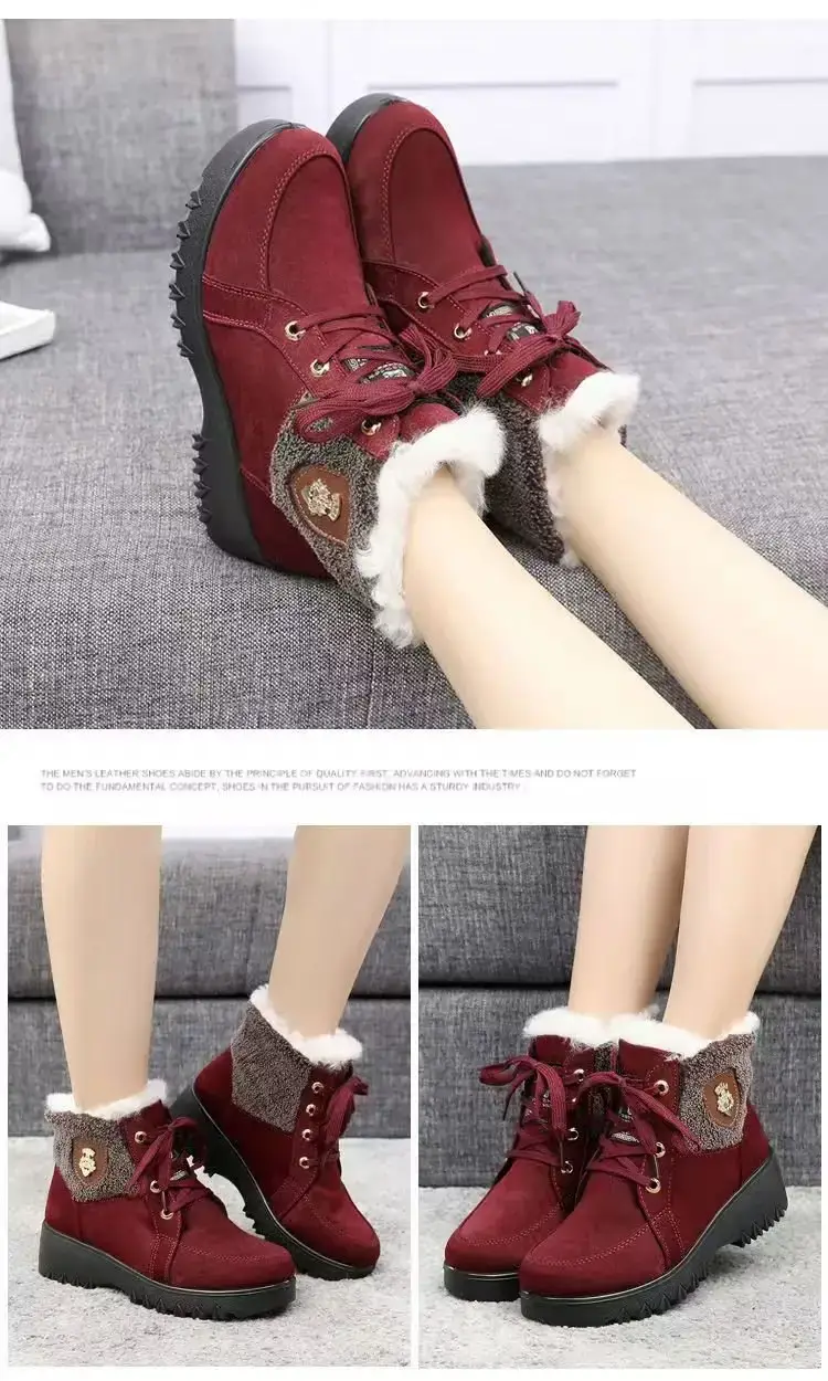 Northeast Women's Fleece Lined Snow Boots Maroon 2024 — feature 4