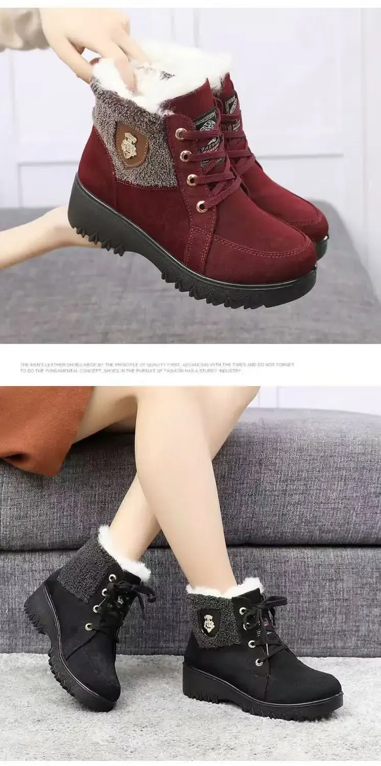 Northeast Women's Fleece Lined Snow Boots Maroon 2024 — feature 5