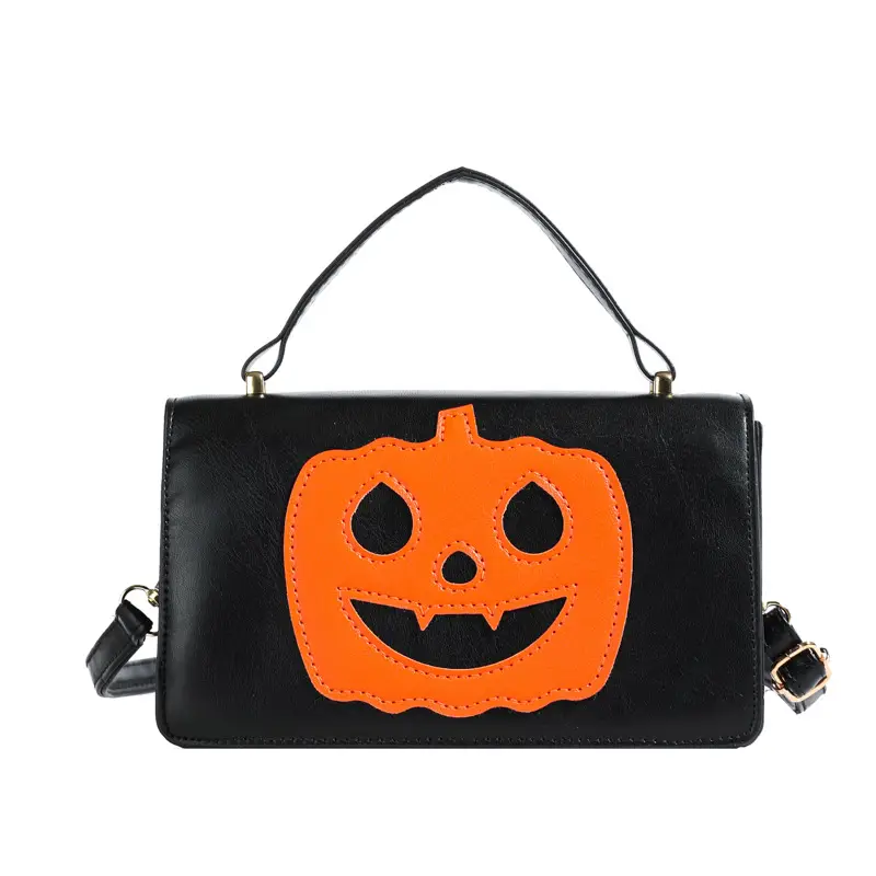 Women's Halloween Pumpkin Smiley Shoulder Bag 2024 - Image 9