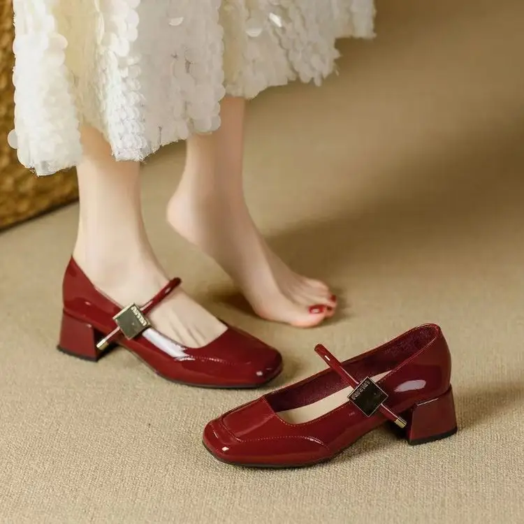 Retro Mary Elegant Small Fragrant Small Leather Shoes for Women with Shallow Mouth 2025 New Evening Style French Fashion Lightweight Flats for Women — feature 12