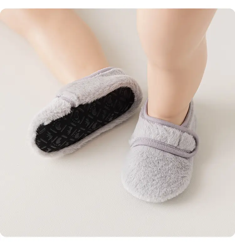 Baby Cotton Floor Socks Blue Warm Non-Slip — feature 10