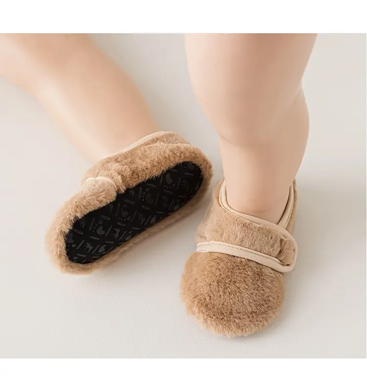 Baby Cotton Floor Socks Blue Warm Non-Slip — feature 14