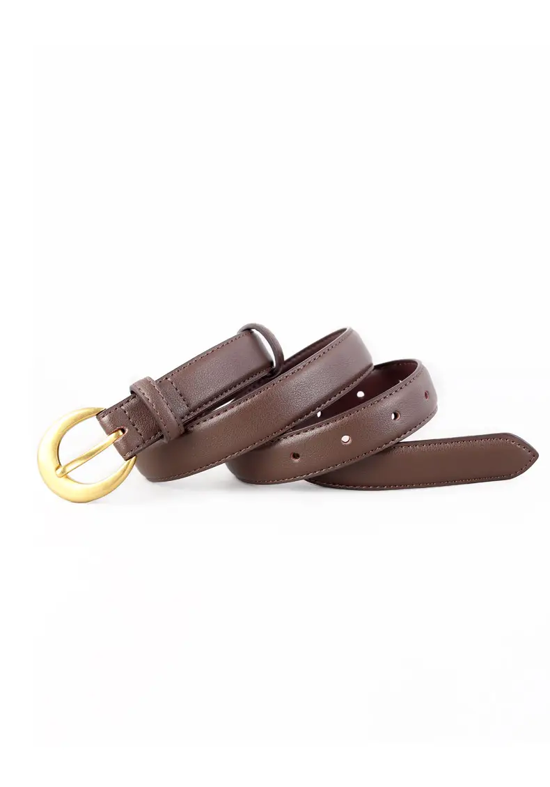 2025 Genuine Leather Belt for Women, Cowhide, Gold Clasp — feature 13