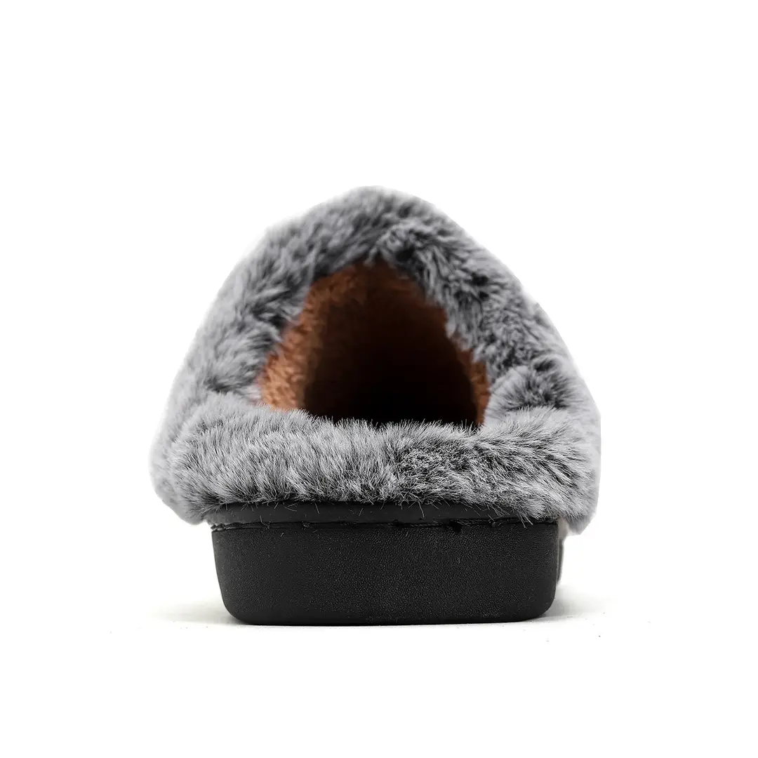 Foreign Trade Wholesale Faded Cotton Slippers Cross-Border Hot-Selling Couple's Home Plush Warm Cotton Shoes Thick-Soled Non-Slip