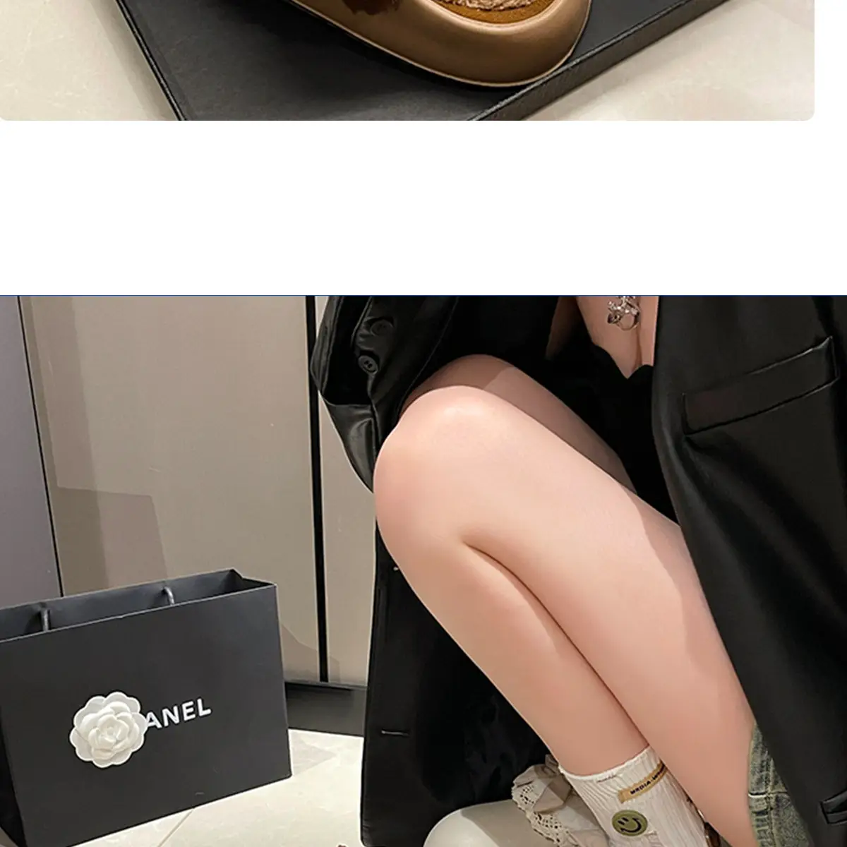 Women's Bow Plush Cotton Slippers Winter Warm Heart Stomp — feature 19