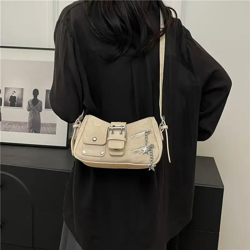 Light Blue Korean Style Shoulder Bag for Women