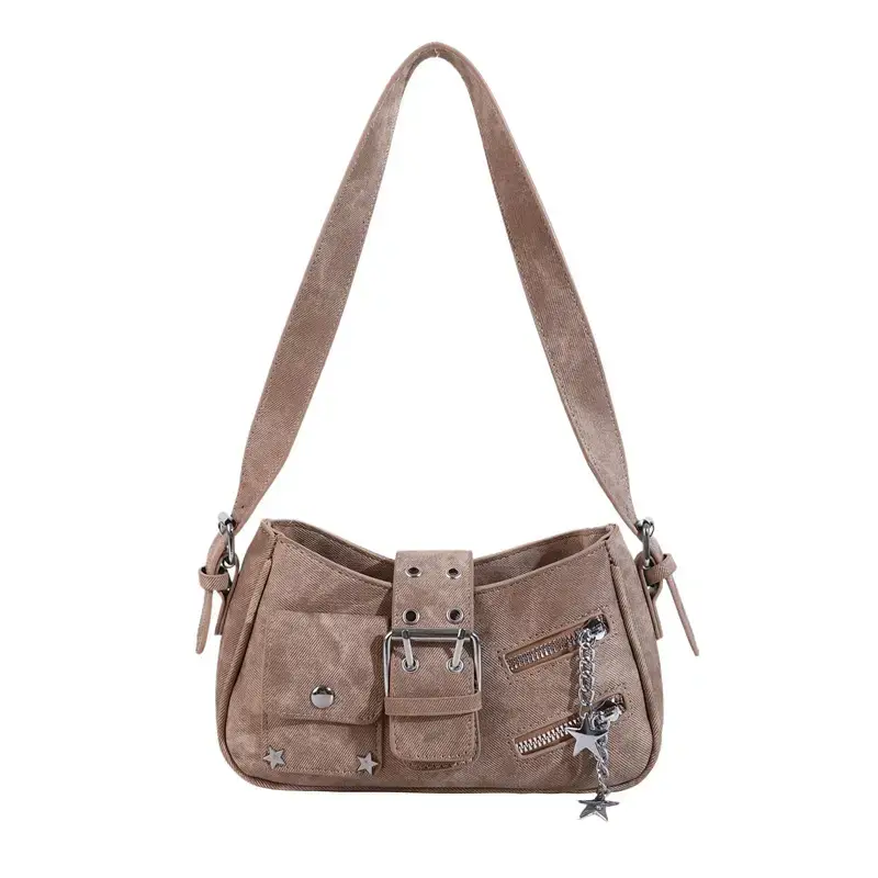 Light Blue Korean Style Shoulder Bag for Women