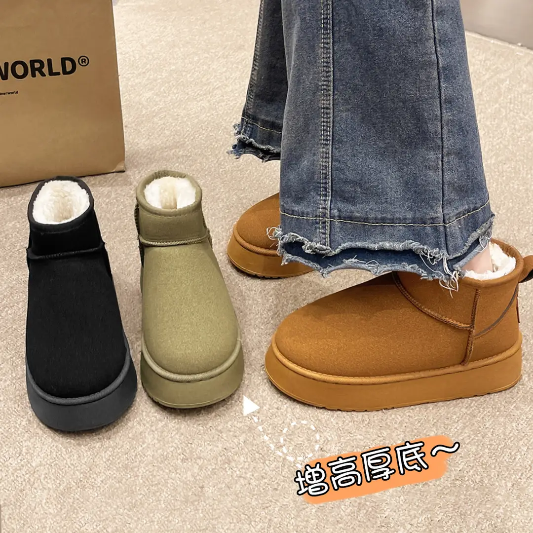 Thick-Soled Snow Boots, Cotton Boots for Women, Winter 2026 New Style, Fleece-Lined, Thickened, Mid-Calf, Waterproof, Non-Slip, Warm, Northeast Cotton Shoes - Image 6