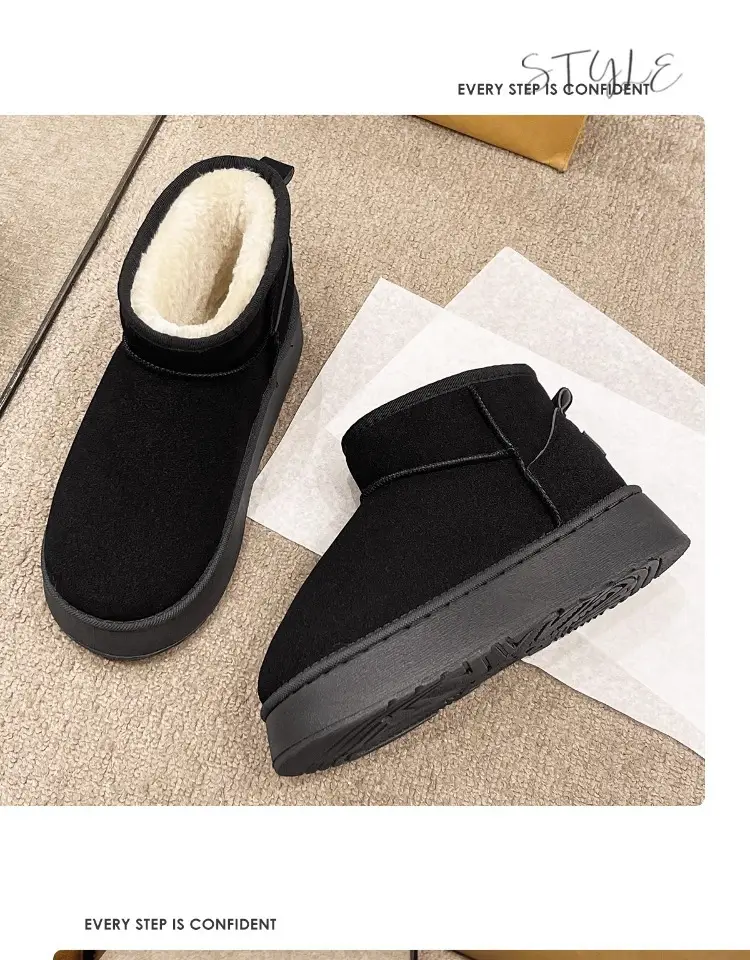 Thick-Soled Snow Boots, Cotton Boots for Women, Winter 2026 New Style, Fleece-Lined, Thickened, Mid-Calf, Waterproof, Non-Slip, Warm, Northeast Cotton Shoes — feature 14