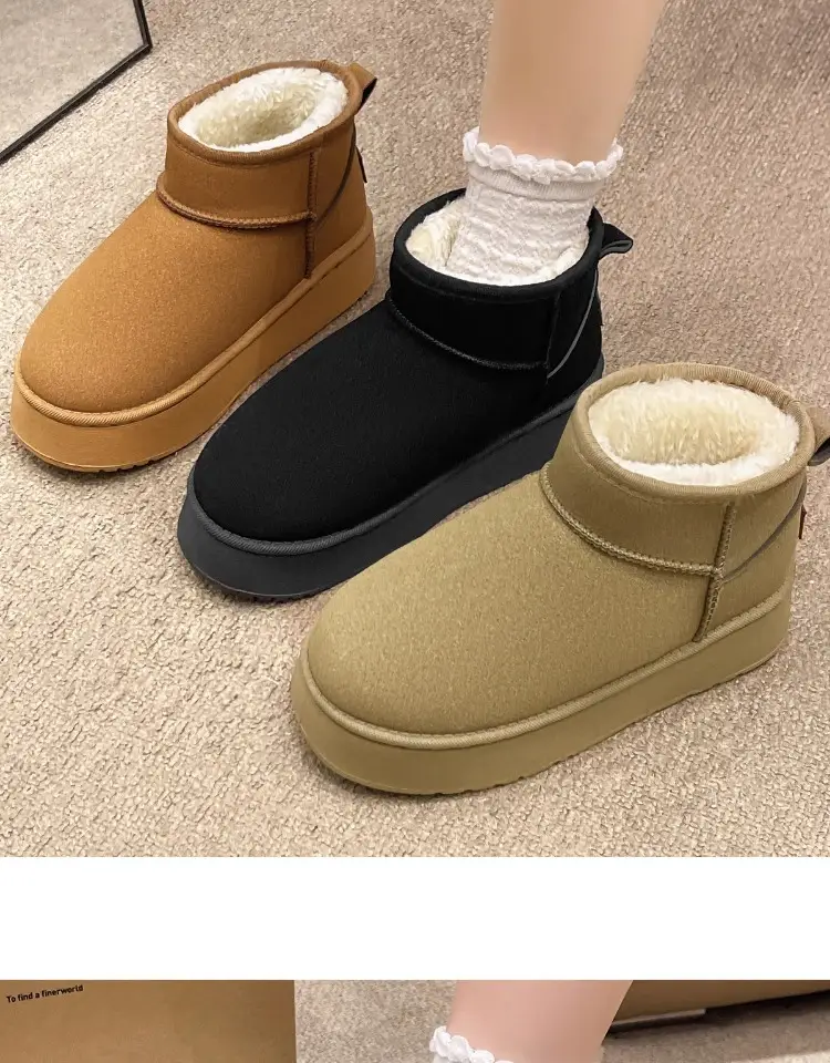 Thick-Soled Snow Boots, Cotton Boots for Women, Winter 2026 New Style, Fleece-Lined, Thickened, Mid-Calf, Waterproof, Non-Slip, Warm, Northeast Cotton Shoes — feature 16