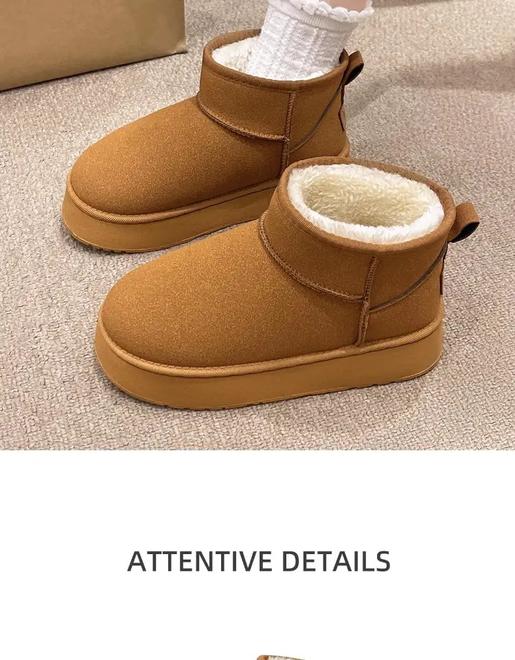 Thick-Soled Snow Boots, Cotton Boots for Women, Winter 2026 New Style, Fleece-Lined, Thickened, Mid-Calf, Waterproof, Non-Slip, Warm, Northeast Cotton Shoes — feature 17