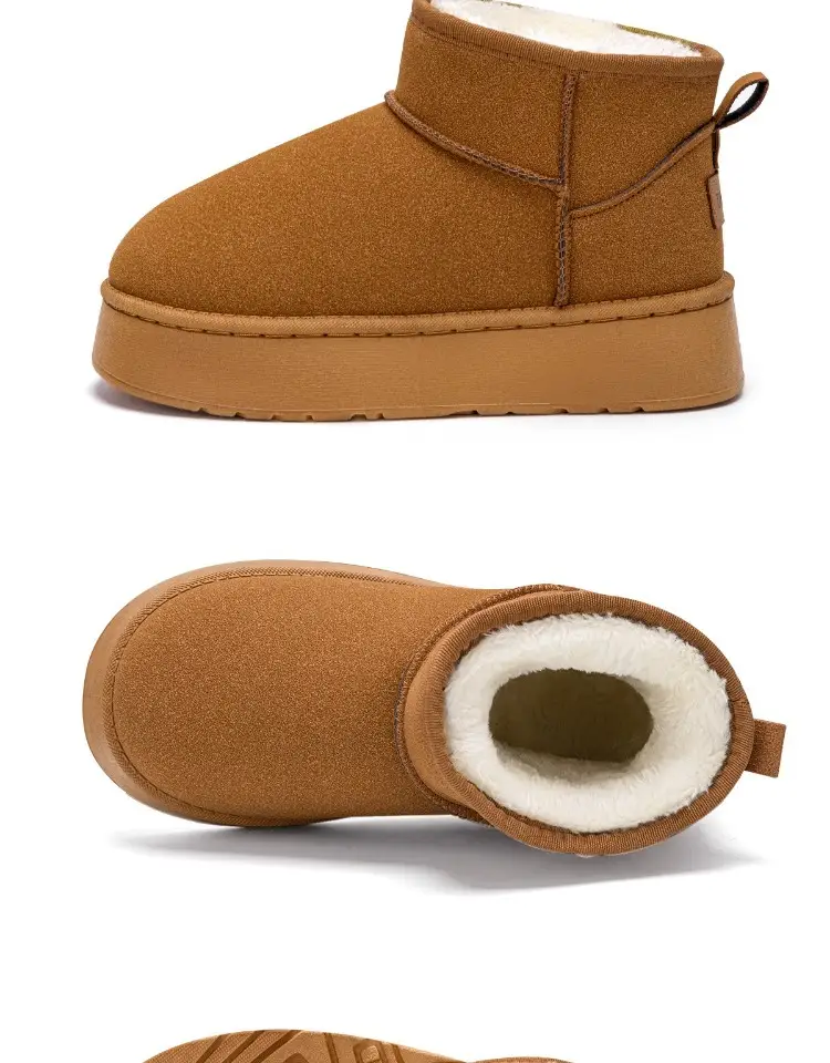 Thick-Soled Snow Boots, Cotton Boots for Women, Winter 2026 New Style, Fleece-Lined, Thickened, Mid-Calf, Waterproof, Non-Slip, Warm, Northeast Cotton Shoes — feature 18