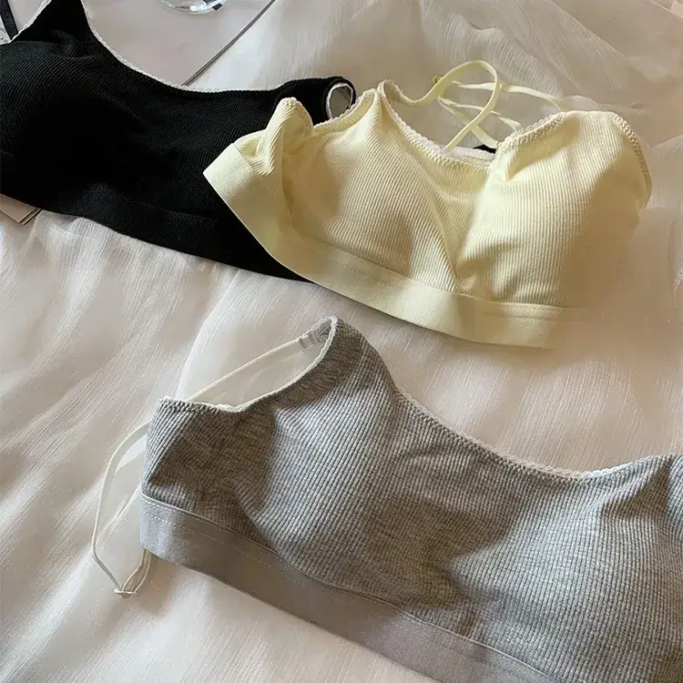 2024 Cotton Lace Underwear Women Small Chest Back Bra - Image 6