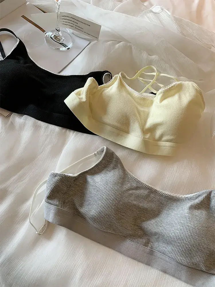 2024 Cotton Lace Underwear Women Small Chest Back Bra — feature 2
