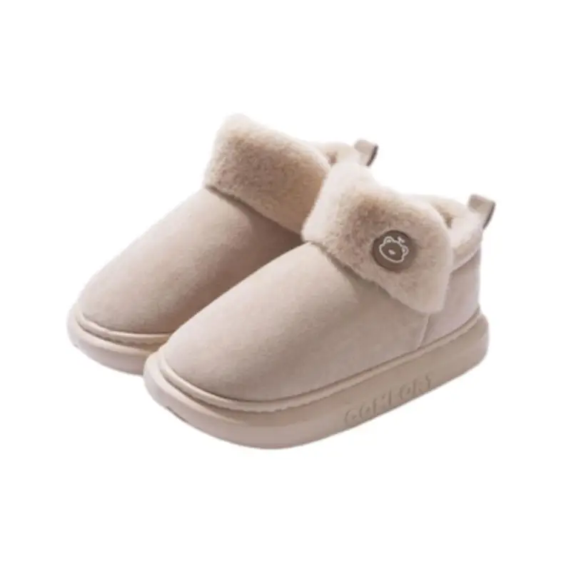 Wool Slippers for Couple Men Women Warm Home Non-Slip Indoor Maomao Yuezi Cotton Slippers Cartoon Autumn and Winter - Image 10