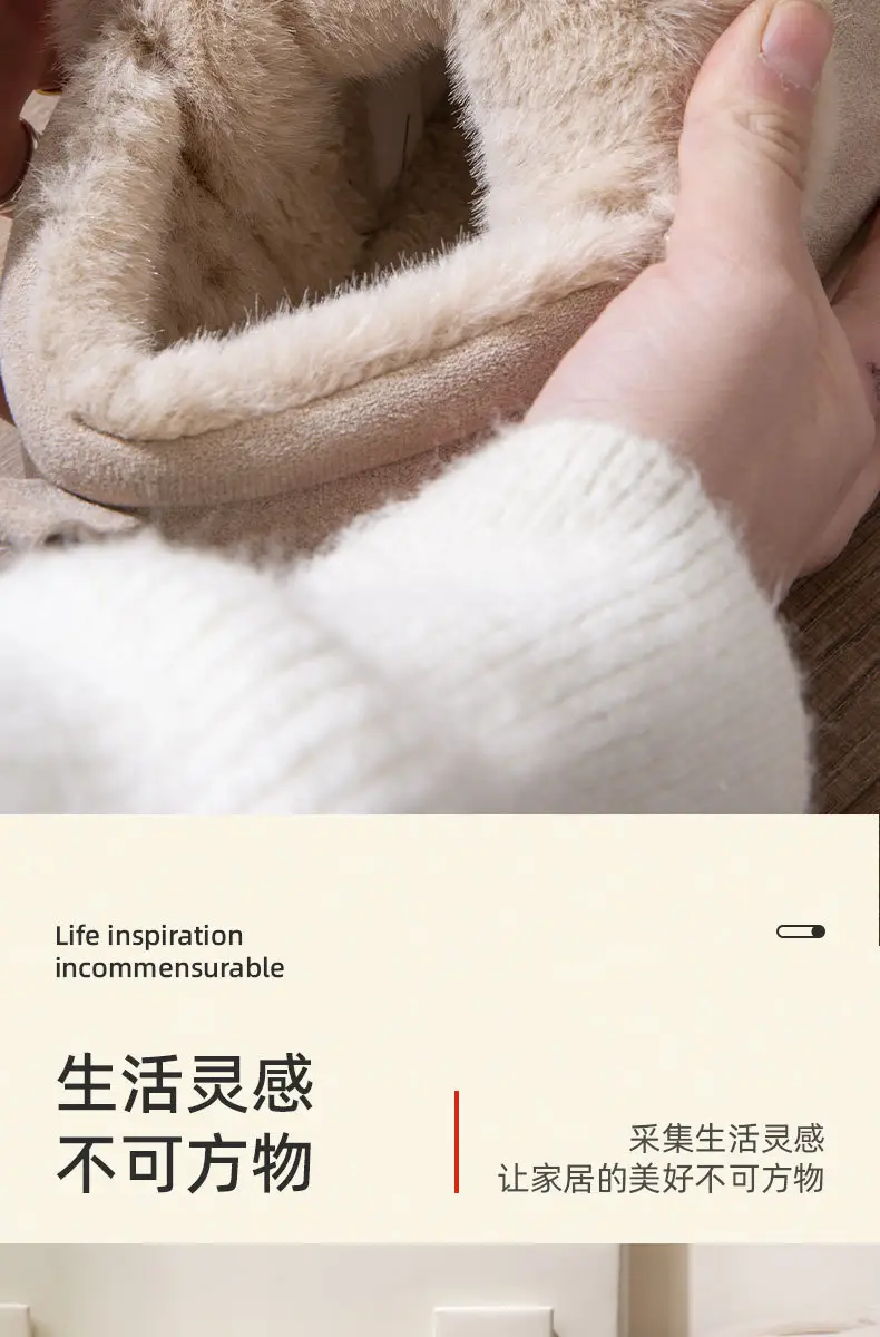 Wool Slippers for Couple Men Women Warm Home Non-Slip Indoor Maomao Yuezi Cotton Slippers Cartoon Autumn and Winter — feature 9