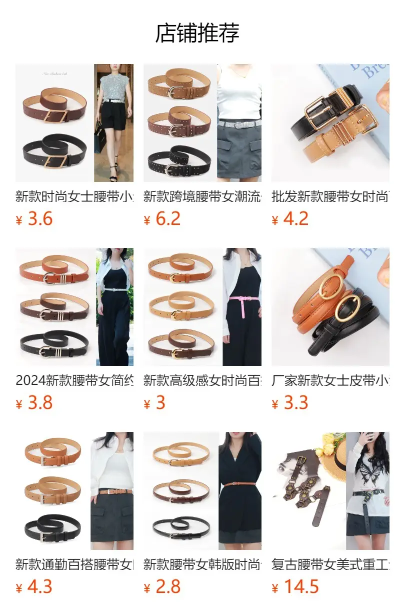 Black Leather Belt for Women with Buckle & Pockets — feature 1