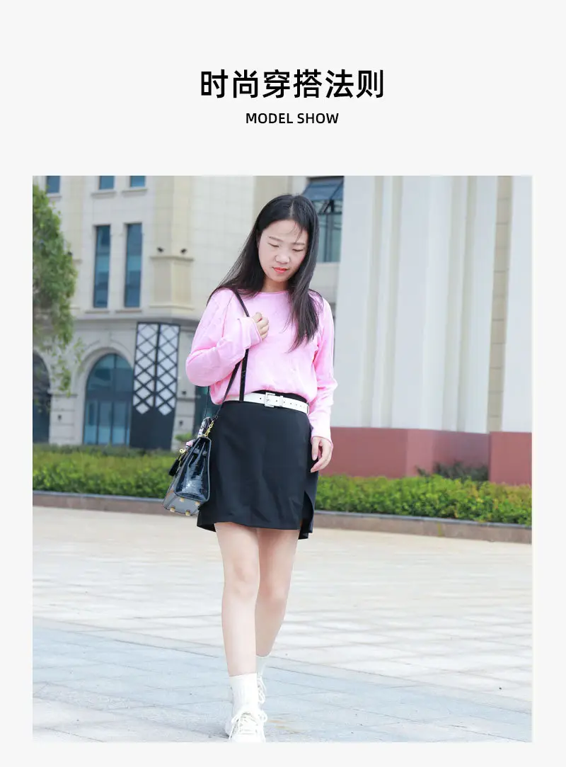 Black Leather Belt for Women with Buckle & Pockets — feature 12