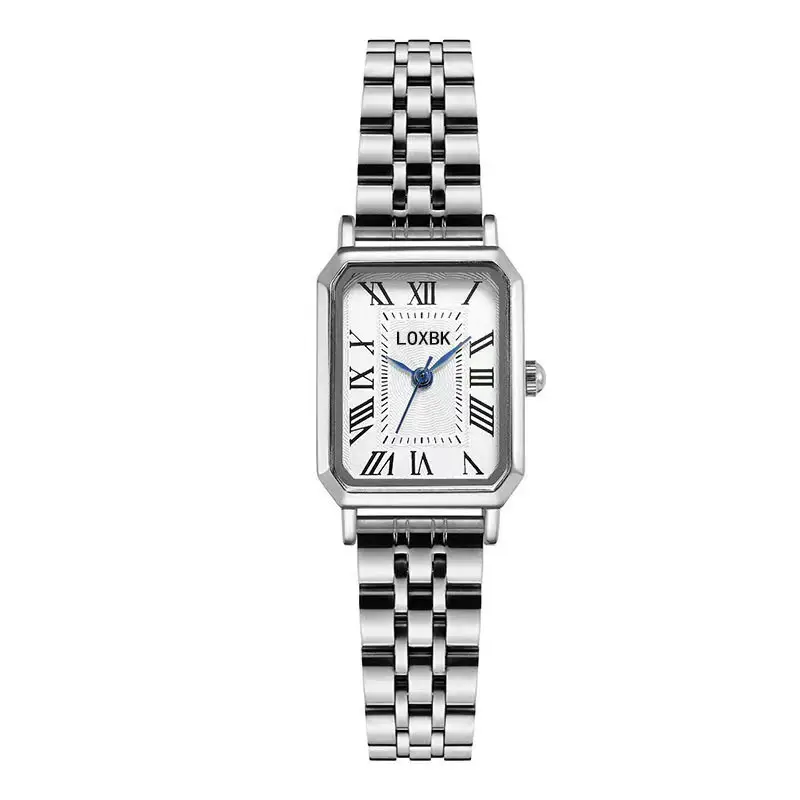 Retro Roman Women's Watch Rose Gold Square Analog - Image 11
