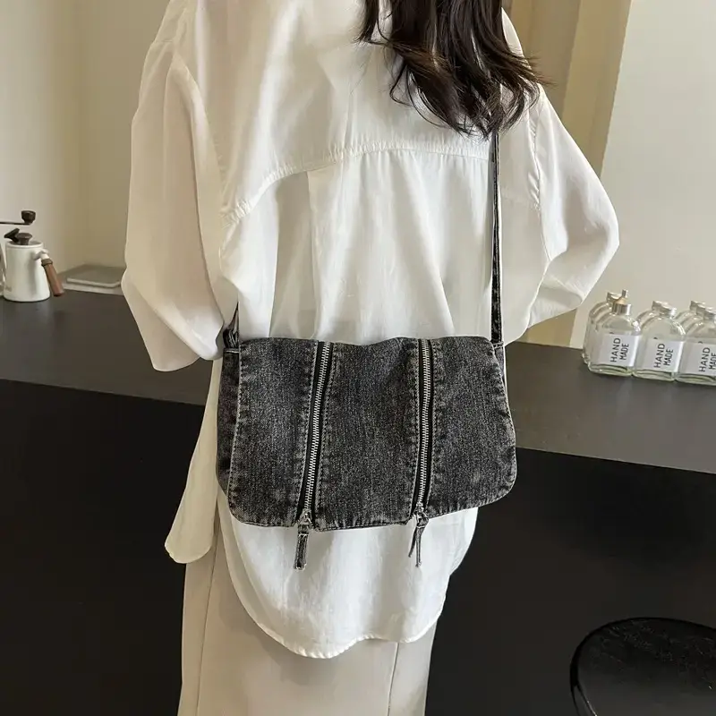 Denim Underarm Bag 2026 Summer Retro Crossbody - Image 5