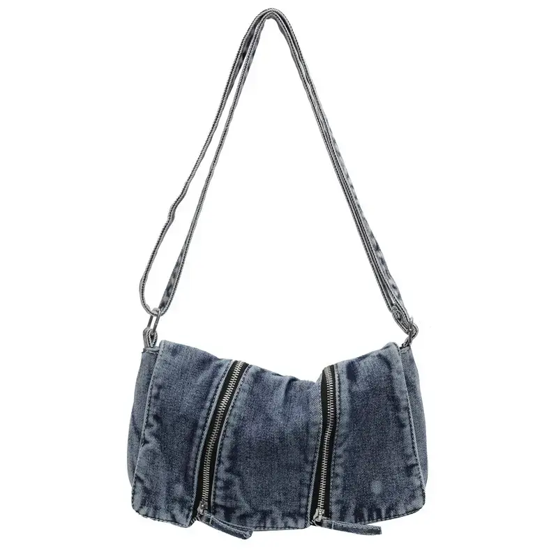 Denim Underarm Bag 2026 Summer Retro Crossbody - Image 4