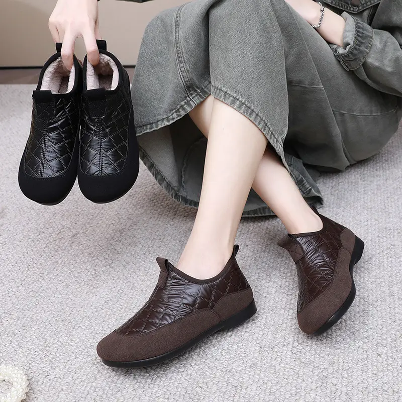 2025 New Winter Fashion Versatile Snow Boots Fleece-Lined Thickeneded Warm Anti-Slip Cotton Boots Soft Sole Comfortable Cotton Boots - Image 5
