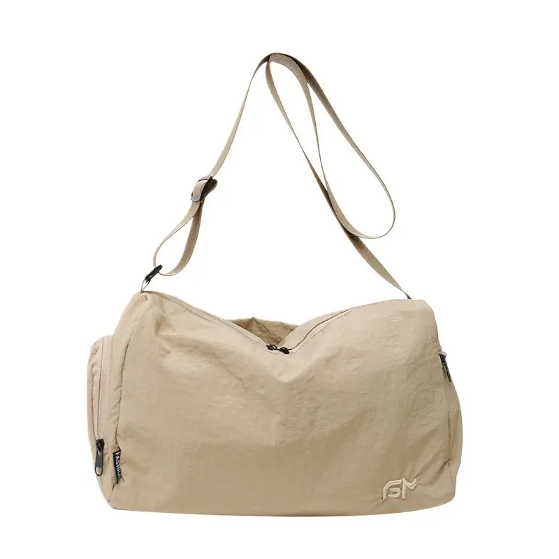 Women's Japanese Canvas Crossbody Bag Large Capacity Tan - Image 7