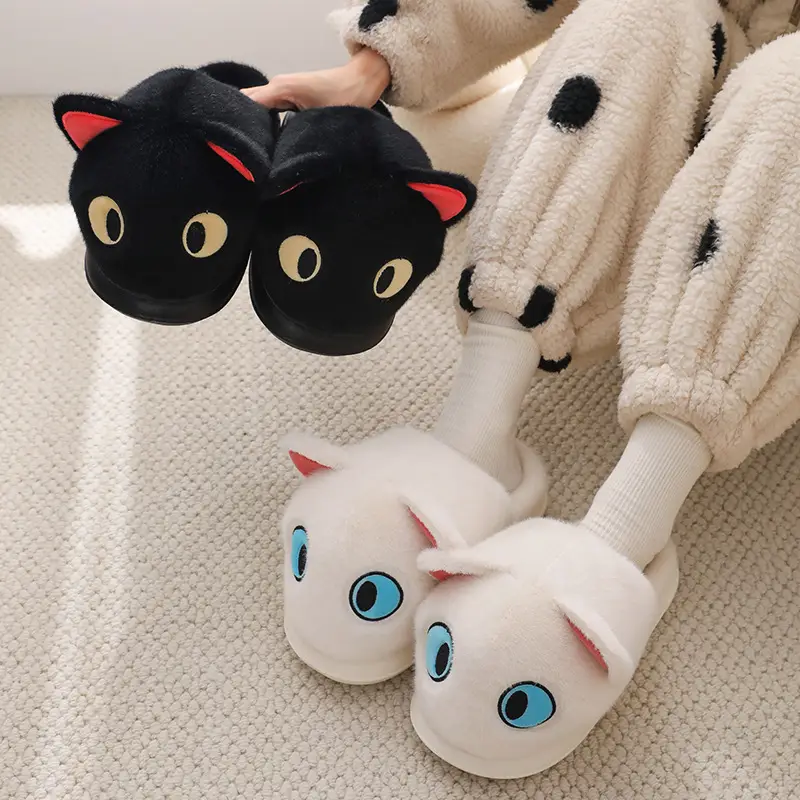 Nanbo Wan cartoon cotton slippers autumn and winter cute fleece-lined warm indoor home thick bottom non-slip outer wear cotton slippers - Image 3