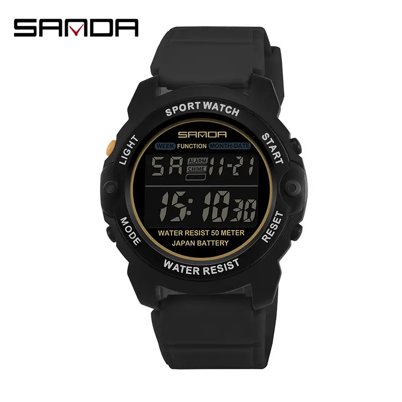Sanda Multifunctional Digital Watch for Men Women Waterproof Sports Silicone Strap - Image 5
