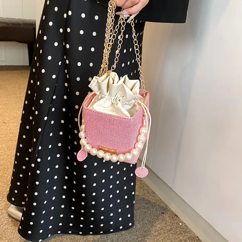 Women Beaded Pearl Shoulder Bag 2024 Autumn - Image 7