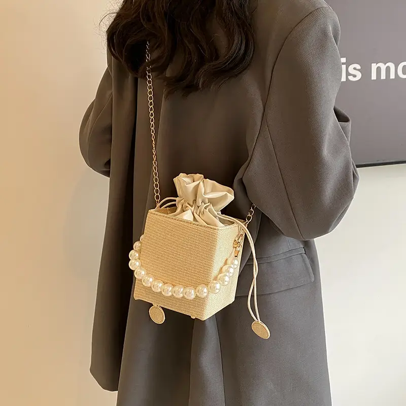 Women Beaded Pearl Shoulder Bag 2024 Autumn - Image 8