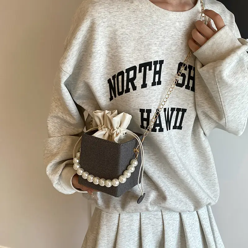 Women Beaded Pearl Shoulder Bag 2024 Autumn - Image 9