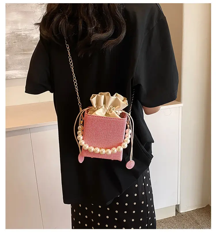 Women Beaded Pearl Shoulder Bag 2024 Autumn — feature 1