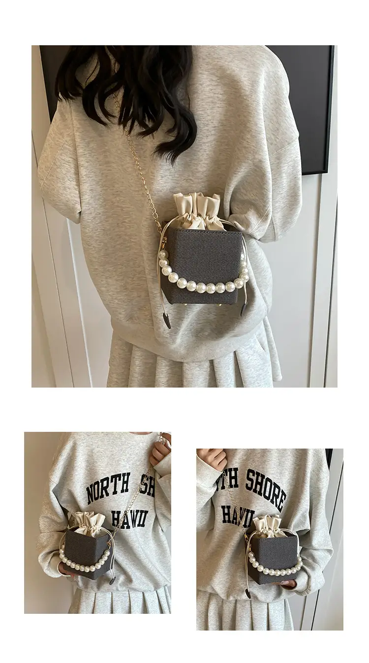 Women Beaded Pearl Shoulder Bag 2024 Autumn — feature 5