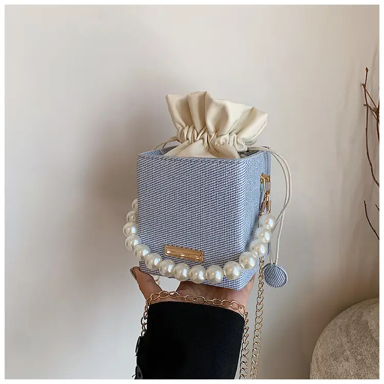Women Beaded Pearl Shoulder Bag 2024 Autumn - Image 3
