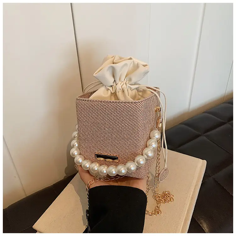 Women Beaded Pearl Shoulder Bag 2024 Autumn - Image 4