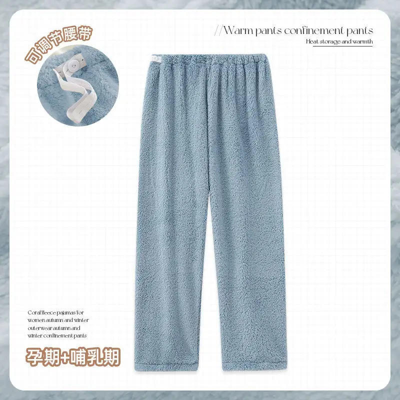 Winter Warm Pants Black Fleece 280g Adjustable Belt - Image 4