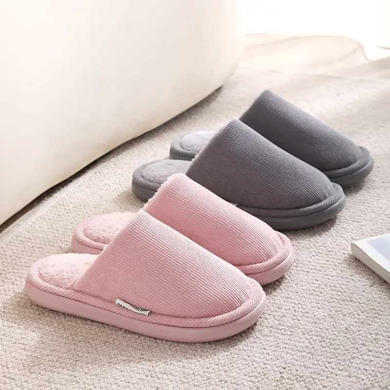 Cotton Slippers for Women, Autumn and Winter 2026, Indoor Home Thick-Soled Plush Warm Maternity Shoes, Breathable for Winter and Summer