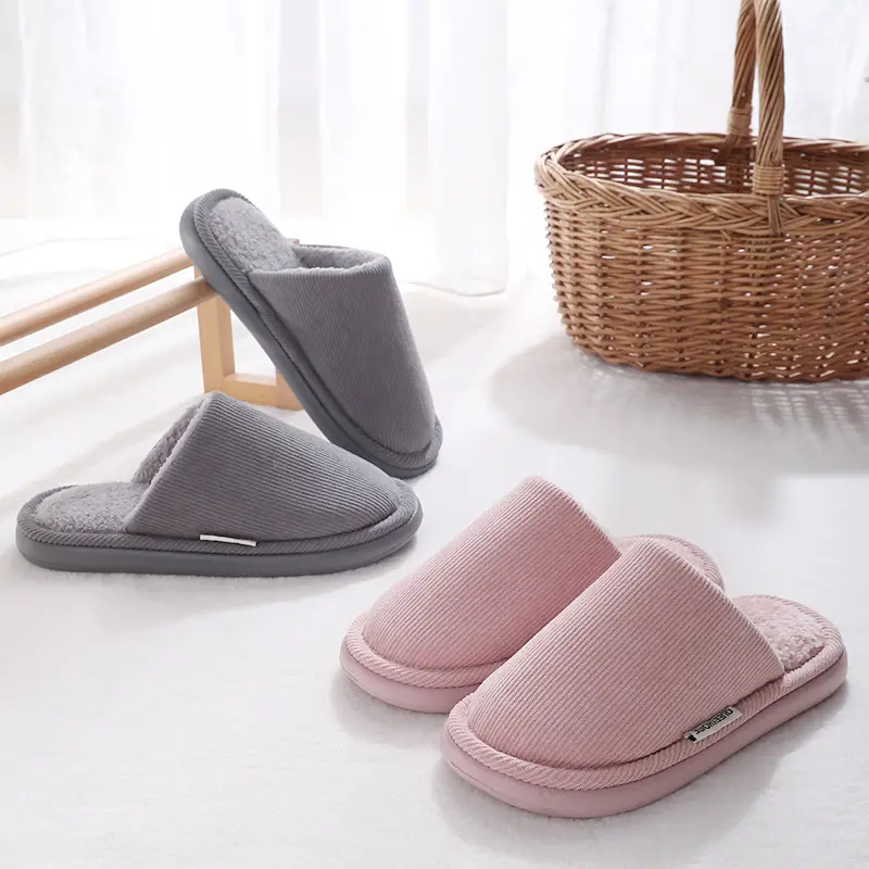 Cotton Slippers for Women, Autumn and Winter 2026, Indoor Home Thick-Soled Plush Warm Maternity Shoes, Breathable for Winter and Summer