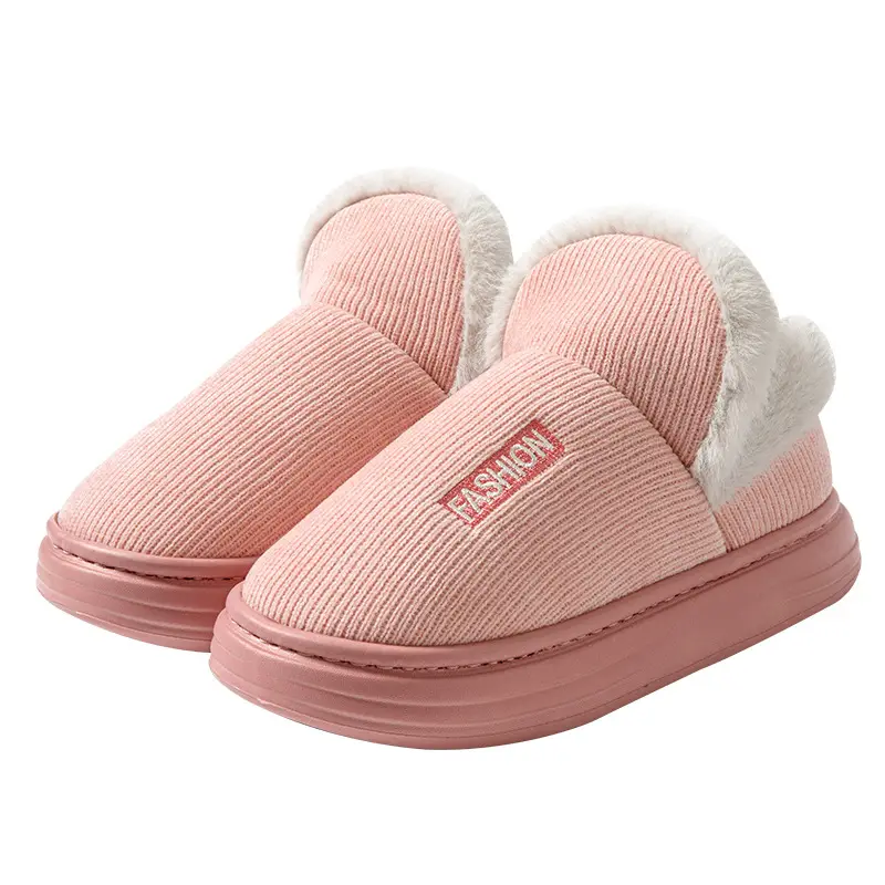 Winter Cotton Slippers Thickened Warm 2024 New Home Couple Indoor Non-slip Moon Shoes Bag with Cotton Shoes for Women - Image 10