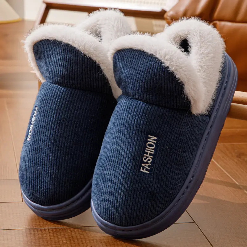 Winter Cotton Slippers Thickened Warm 2024 New Home Couple Indoor Non-slip Moon Shoes Bag with Cotton Shoes for Women - Image 3