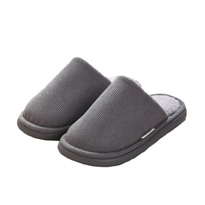 2026 New Thick-Soled Cotton Slippers for Men, Autumn and Winter Latex Non-Slip Warm Fleece-Lined Indoor Home Cotton Slippers for Women - Image 11