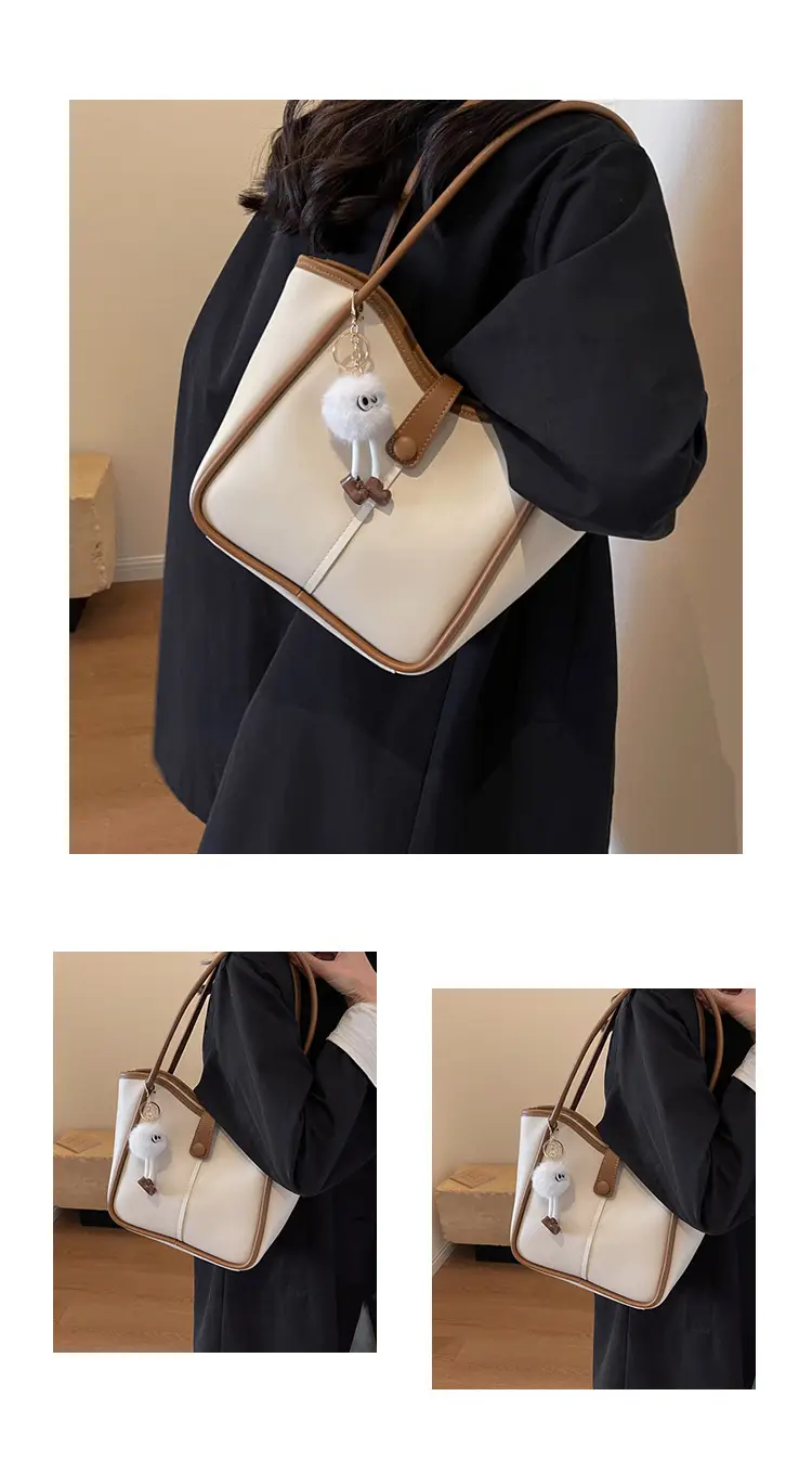 Korean Style Shoulder Bag for Women, Cream Brown, Large Capacity β feature 10