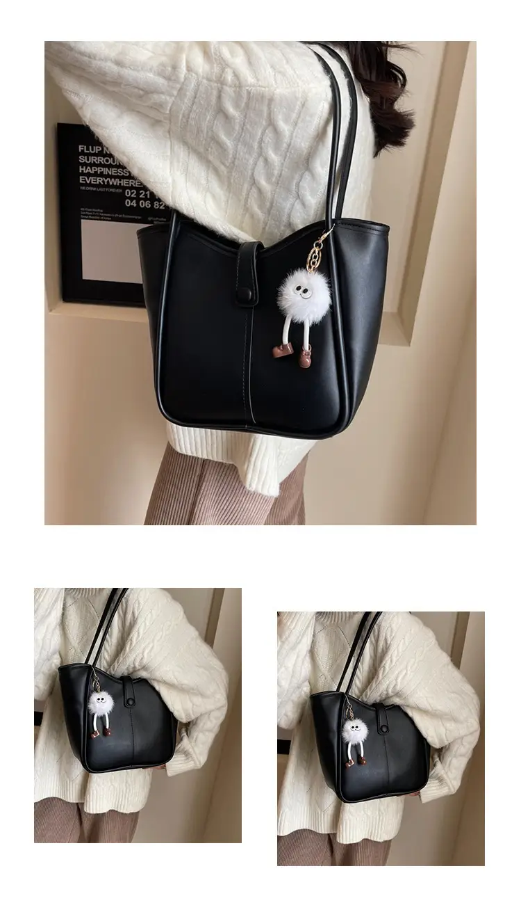 Korean Style Shoulder Bag for Women, Cream Brown, Large Capacity β feature 12